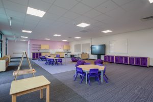 Inside Abbey Farm School Swindon modular building